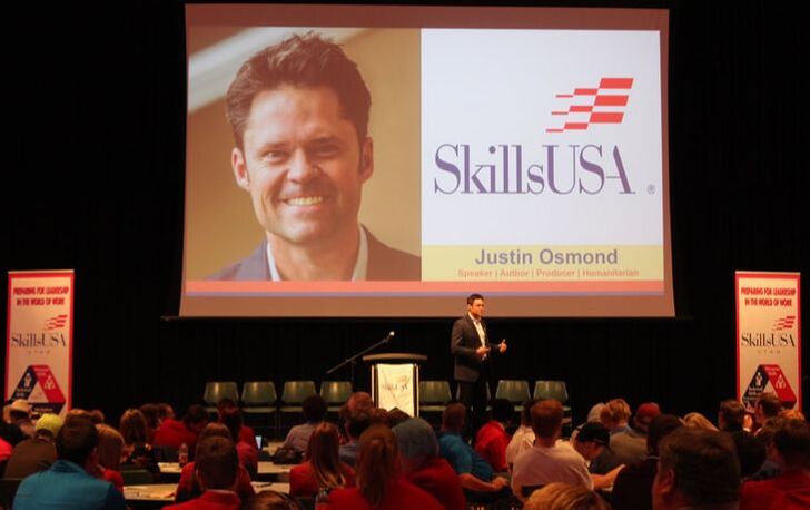 Justin Osmond speaking at the 2019 Fall Leadership Conference 